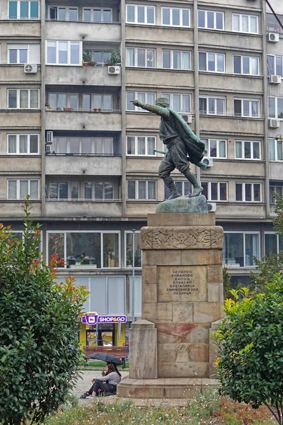 Belgrado Sérvia Outubro 2020 Estátua Bronze Monumento Referência Vojvoda Vuk — Fotografia de Stock