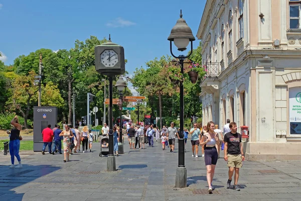 Bělehrad Srbsko Července 2021 Knez Mihailova Pěší Ulice Léto Centru — Stock fotografie