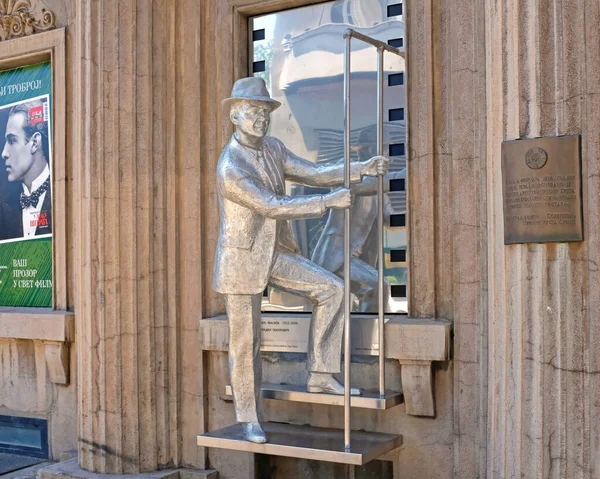 Βελιγράδι Σερβία Ιουλίου 2021 Αργυρό Άγαλμα Του Διάσημου Ηθοποιού Του — Φωτογραφία Αρχείου