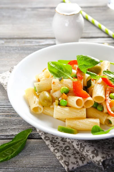 Vegan Těstoviny Zeleninou Misce Chutné Zdravé Jídlo — Stock fotografie