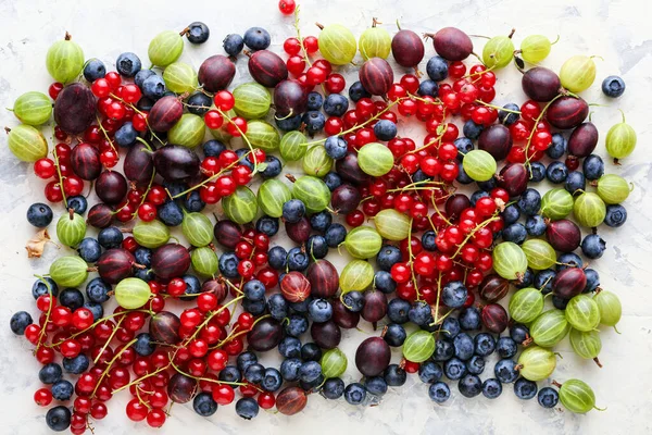 Summer Fruits Food Background Light Surface — Stock Photo, Image
