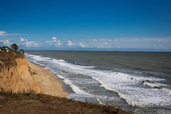 Piaszczysty Klif Brzeg Natura Morza — Zdjęcie stockowe