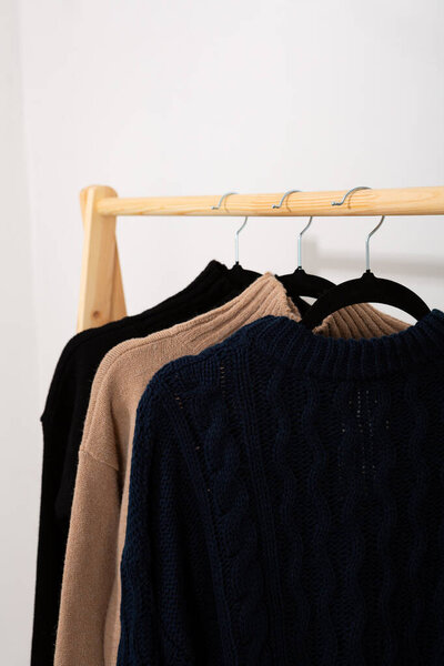Winter knitted sweaters and jumper