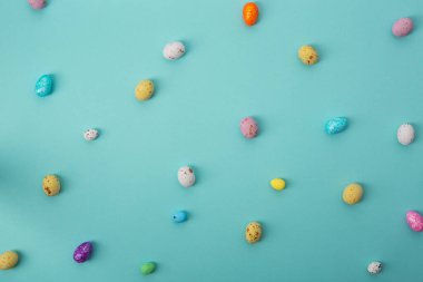 Fotokopi alanı olan Paskalya yumurtalarının genel görünümü