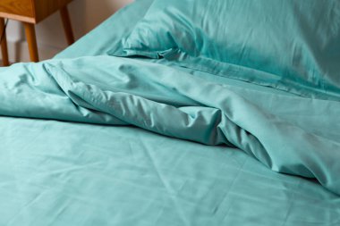 Kirli nane aromalı pamuk buruşmuş kumaş