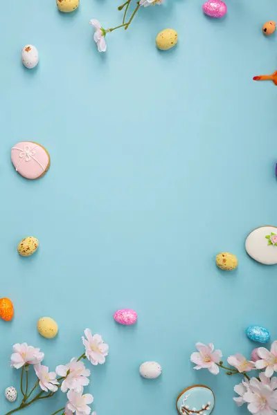Святковий Великодній Святковий Фон Прикрасами Оцту Печива — стокове фото