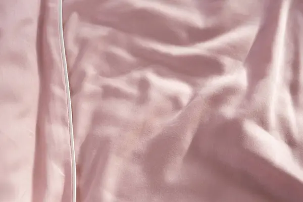 Блідо Рожеве Атласне Постільна Білизна Тканина Фон Шовк Стокове Фото