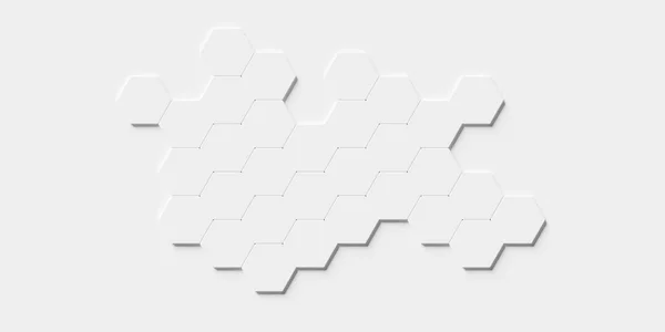 Moderne Minimale Witte Schuine Honingraat Hexagon Geometrische Patroon Eiland Witte — Stockfoto