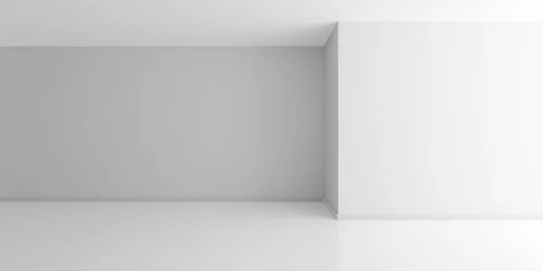 Quarto Interior Branco Vazio Com Luz Indireta Direita Encurralado Volta — Fotografia de Stock
