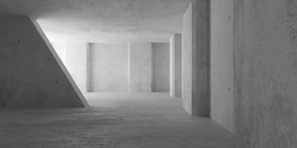 Ruang Beton Modern Yang Besar Kosong Dan Tidak Langsung Cahaya — Stok Foto