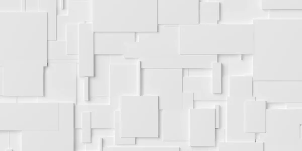 Zufällig Positioniert Und Skaliert White Cube Boxen Blockieren Hintergrund Tapete — Stockfoto