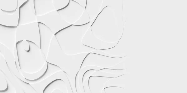 Ofset Beyaz Solma Organik Bükülme Dalgalı Dikdörtgen Şekiller Geometrik Arkaplan — Stok fotoğraf