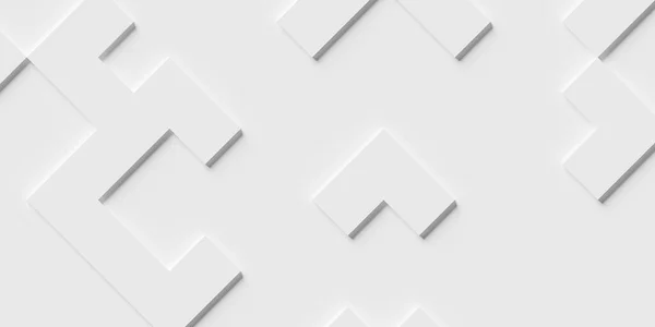 Смещение Белый Разреженный Угол Кубических Коробок Блока Фона Шаблон Баннера — стоковое фото