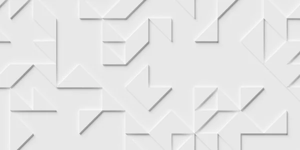 Dwa Poziomy Przesunięte Rzadkie Offset Abstrakcyjny Biały Wielobok Geometryczne Trójkąty — Zdjęcie stockowe
