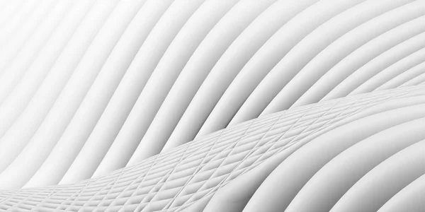 Крупный План Современной Абстрактной Волны Кривой Формы Изгиб Белого Сложенного — стоковое фото