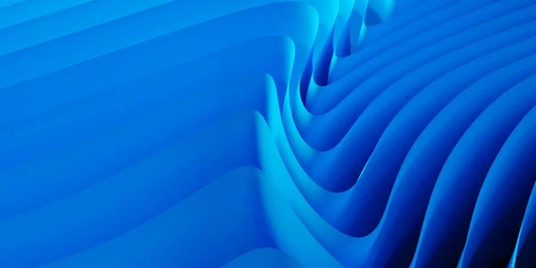 Крупним Планом Сучасна Абстрактна Хвиля Або Крива Формі Вигину Синього — стокове фото