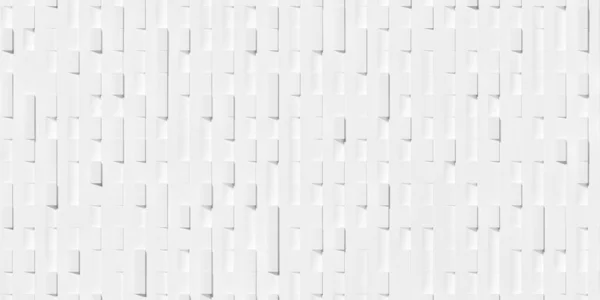 Willekeurig Verschoven Inzet Offset Witte Kleine Rechthoekige Kubussen Geometrische Achtergrond — Stockfoto