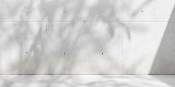 Abstrato Vazio Parede Concreto Moderno Sala Com Sombra Árvore Piso — Fotografia de Stock