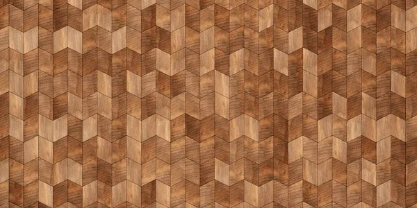 垂直菱形の木製のキューブやブロックは 背景テクスチャ 空の床や壁の硬材壁紙 3DイラストをHerringbone表面 — ストック写真