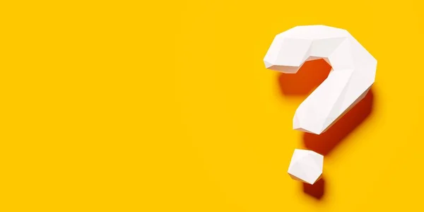 Hvit Mangekantet Spørsmålstegn Oransje Bakgrunn Ideer Løsninger Eller Spørsmål Eller – stockfoto