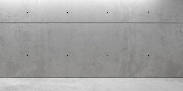 Abstrakcyjny Pusty Nowoczesny Betonowy Mur Lub Pokój Rowkiem Szorstką Podłogą — Zdjęcie stockowe