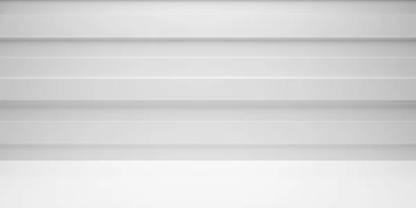 Пустой Белый Интерьер Комнаты Горизонтальными Блоками Задней Стене Современная Архитектура — стоковое фото