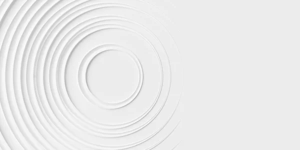 Many Concentric Random Offset White Rings Circles Background Wallpaper Banner — Stock Photo, Image