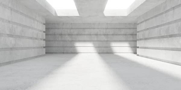Sala Hormigón Moderna Vacía Abstracta Con Paredes Estructuradas Sombra Luz — Foto de Stock