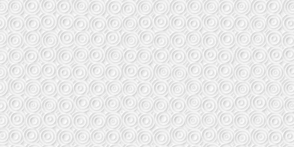 Organic Concentric Circles White Geometrc Shapes Background Wallpaper Banner Pattern — Stock Photo, Image