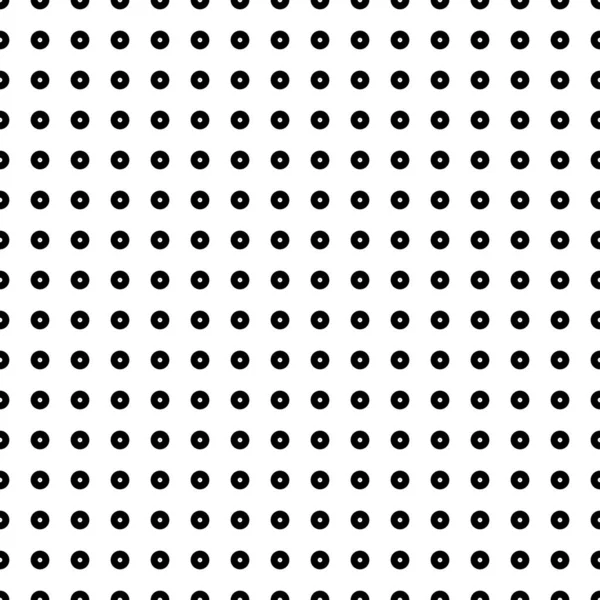 抽象的な現代最小限の黒と白のモノクロジオメトリダブルアウトライン円ポルカドットグリッドパターンテクスチャ背景 繰り返し可能 — ストック写真