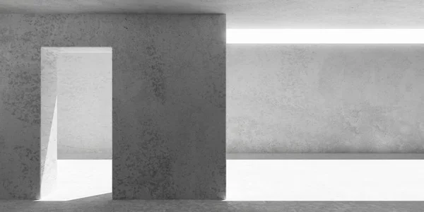 Abstrakter Leerer Moderner Betonraum Mit Offener Wand Und Deckenöffnung Und — Stockfoto
