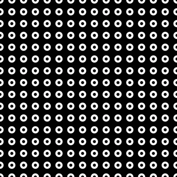 抽象的な現代最小限の黒と白のモノクロジオメトリの広い円ポルカドットグリッドパターンテクスチャ背景 繰り返し可能 — ストック写真