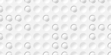 Bazı beyaz küreler ile küresel kesikler ızgara geometrik arkaplan duvar kağıdı deseni, üç boyutlu illüstrasyon