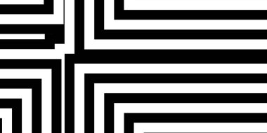 Soyut modern minimal siyah ve beyaz tek renkli geometri geniş köşe çizgileri dokusu arka planı