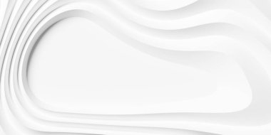 Merkezi geometrik arkaplan duvar kağıdı deseninde fotokopi alanı olan organik düz dalga şekillerini ofset