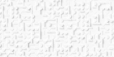 Küçük silindir yarısının şebekesi kaydırılmış ve döndürülmüş, geometrik arkaplan duvar kağıdı afişi, düz uzanma, 3D illüstrasyon