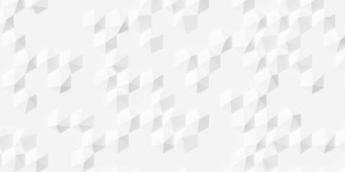 Dağıtılmış beyaz ofset rastgele merkez çokgen altıgen veya bal peteği çokgen arka plan duvar kağıdı pankartı, düz üst görünüm, 3D illüstrasyon