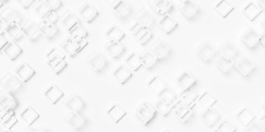 Çapraz olarak düzenlenmiş yuvarlak kare çerçeveler geometri arka plan duvar kağıdı afişi seyrek dağınık, düz döşeme, üç boyutlu illüstrasyon