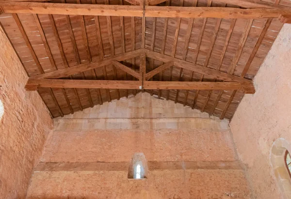 Wooden Roof Romanesque Catholic Church — Stock Photo, Image