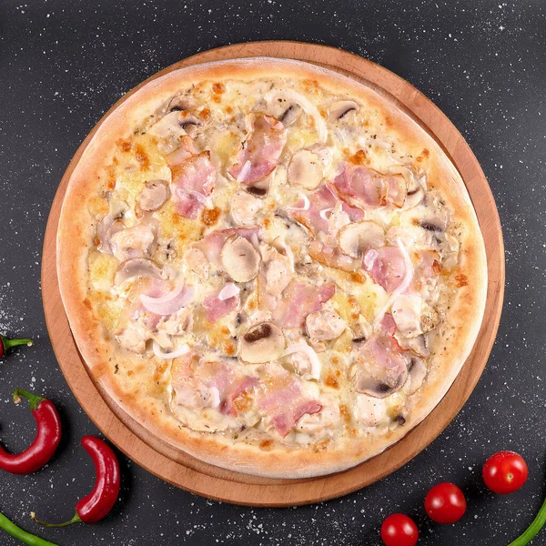 stock image photo of pizza on the table