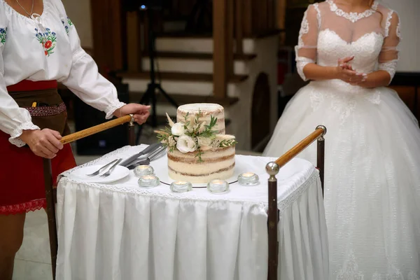 Свадебный Торт Столе — стоковое фото