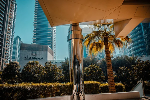 Centre Ville Dubaï Intersection Chatte Cheikh Zayed Avant Coucher Soleil — Photo
