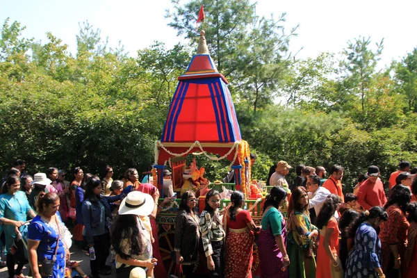 Průvod Indickém Festivalu Iscon Scarborough Srpna 2023 Torontu Kanadě — Stock fotografie