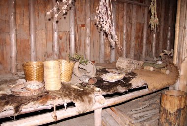 Kanada Ontario 'daki ilk uluslar müzesinde nesneler