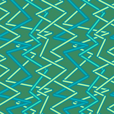 Renkli çizgilerin rastgele kesişmesi zigzag oluşturarak şablon oluşturuyor. Kaotik şort çizgileri pürüzsüz, modern tekrarlanabilir motifleri yapıştırıyor. Baskı, tekstil, kumaş, ambalaj kağıdı için iyi.