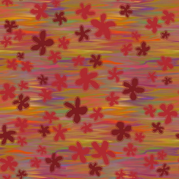 손으로 꽃무늬와 손으로 색깔의 Motifs Random Handgrunge 텍스처 포장지 — 스톡 사진