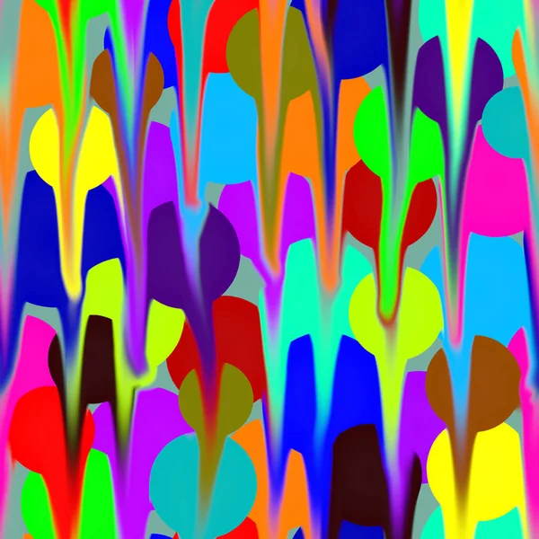 Renkli arka planda desenli yağlı pastel fırça darbelerine sahip soyut dikişsiz desen. Çizim stilinde çok renkli soyut çizgiler. Parmak izi, tekstil, ambalaj kağıdı, kartlar için el yapımı grunge dokusu.
