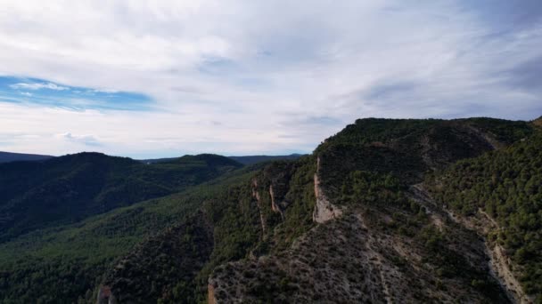 Panoramique Magnifique Vue Aérienne Vertigineuse Impressionnante Gorge Montrebei Sur Réservoir — Video