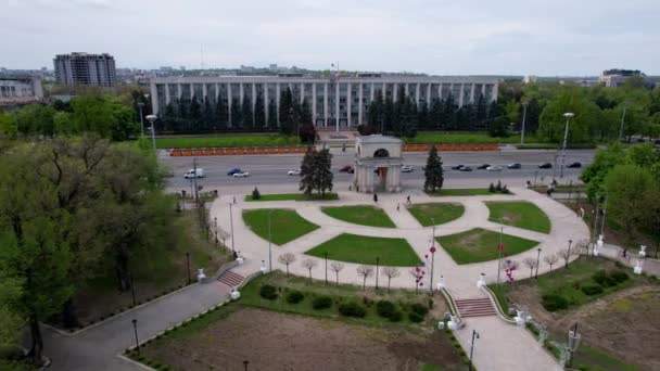 Moldova Nın Chisinau Moldova Daki Stefan Cel Mare Bulvarı Nda — Stok video