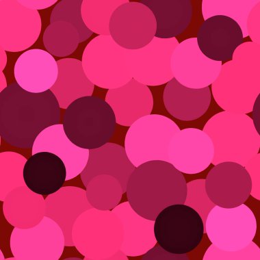 Pembe, kırmızı daireler içeren canlı bir polka deseni, tasarımlara oyuncu enerji katmak için mükemmel. Yazdırma tekstili, ambalaj, arkaplan, davet, dijital proje için canlı temas arayışı